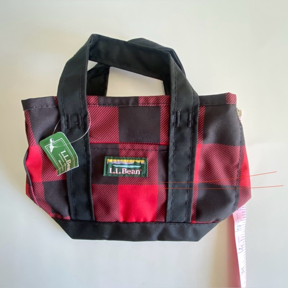 NWT L.L. Bean Everyday MINI Lightweight Tote Buffalo Plaid - Picture 3 of 8
